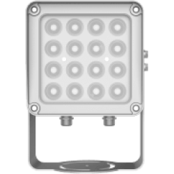 Lampara IR de Luz Continua / 16 Lámparas LED / Distancia Efectiva 16 a 25 metros / Cobertura 40° / Exterior IP66